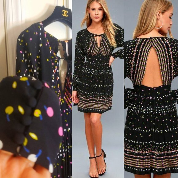 NWT FREE PEOPLE Boho Fit Flare swing mini dress XS - Picture 3 of 13